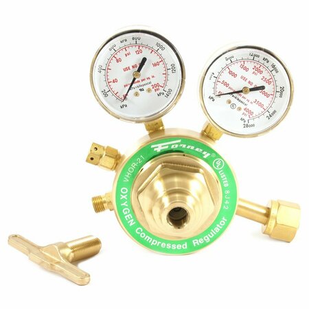 FORNEY 450 Series Oxygen Regulator, 2-1/2 in Side Mount 87100